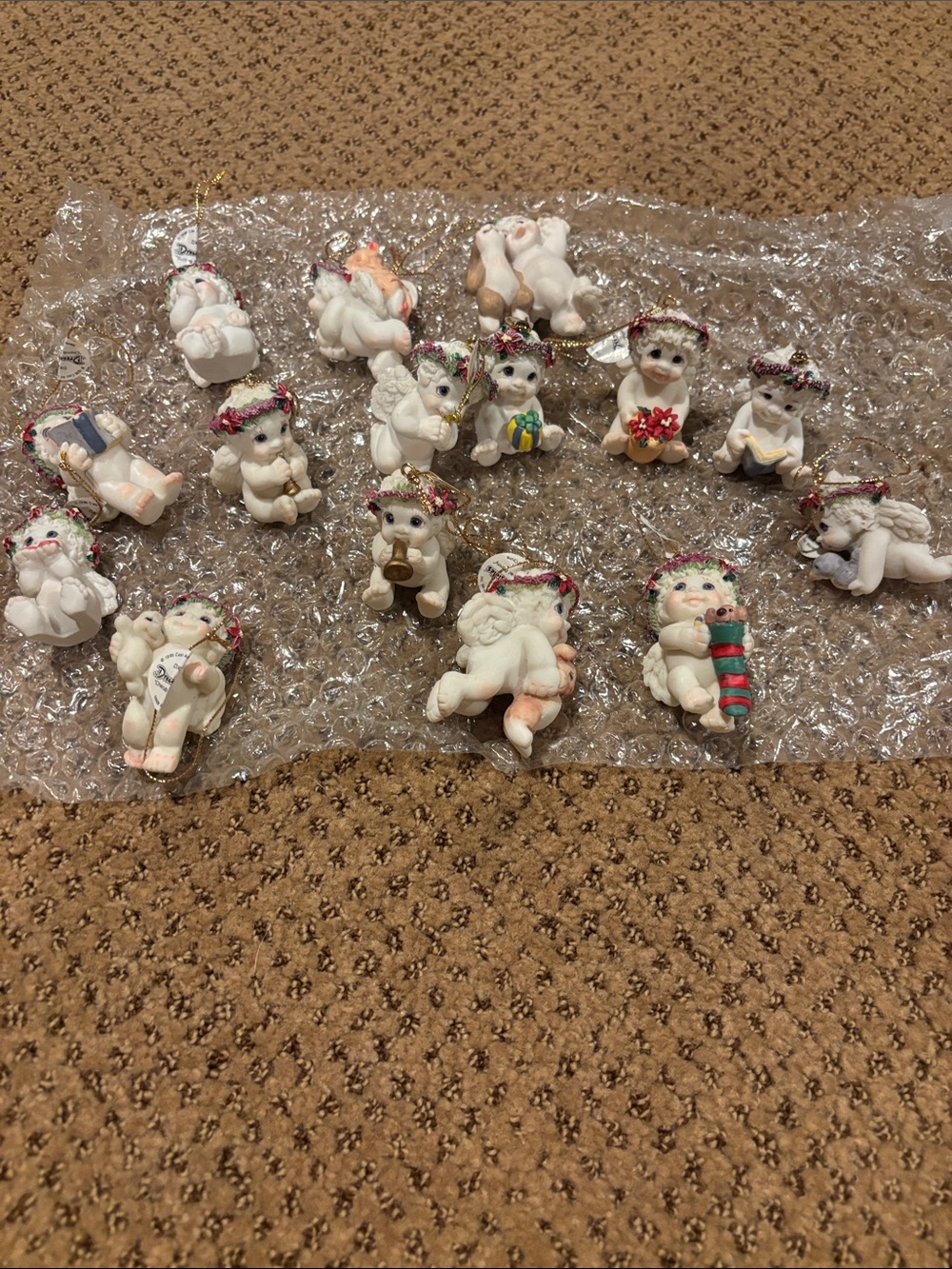 Set of Dreamsicles cherub Holiday Ornaments for Christmas vintage
